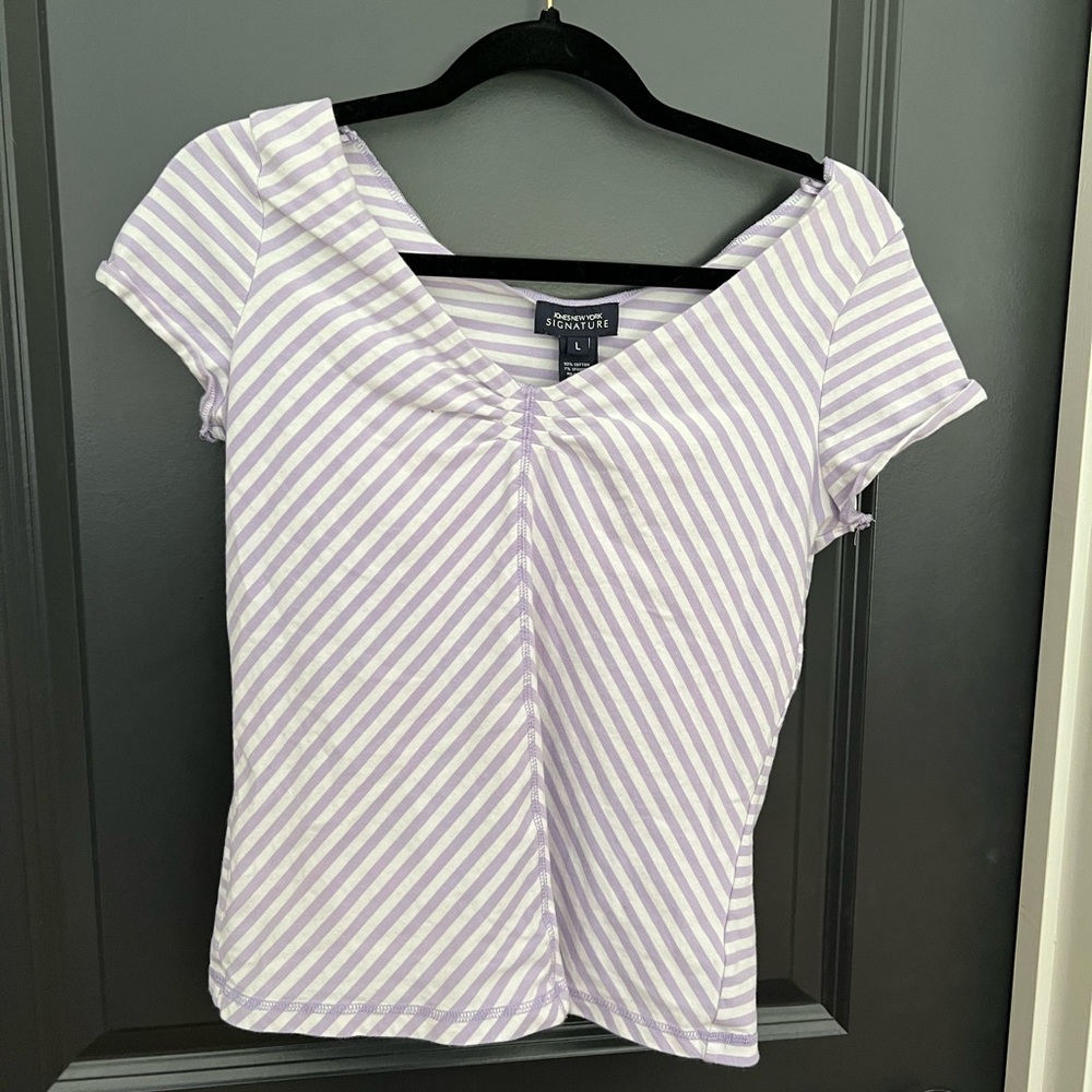 Striped Fitted Blouse | Jones New York